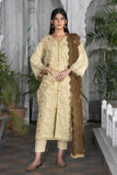 3PC Embroidered stitched Khaddar Suit KKE-2955