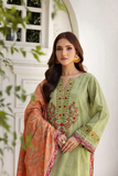 3PC Embroidered Unstitched Lawn Suit KL-2605 Embroidered KHAS STORES 