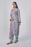 3PC Printed Unstitched Lawn Suit KLA-3045 Printed KHAS STORES 