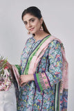 3PC Printed Unstitched Lawn Suit KLA-3090 Printed KHAS STORES 