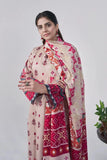 3PC Printed Unstitched Lawn Suit KLA-3101 Printed KHAS STORES 